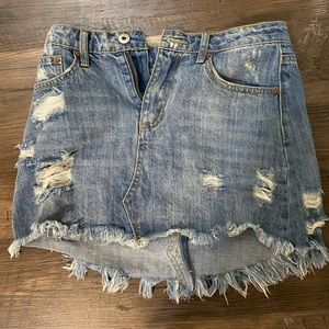 Denim jean skirt